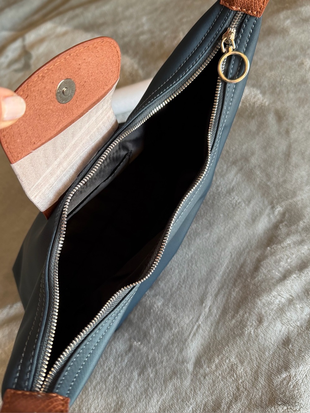DURV Indigo and Brown Mini Handbag - Picture 10 of 16